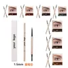 Eyebrow Enhancers Private Label Eyebrow Pencil Custom Bulk White Gold Tube Double Head Ultra-fine Lasting Waterproof Sweat-proof Pigment Makeup 231113