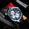 기타 시계 2022 Maurice Lacroix 시계 Ben Tao 시리즈 3 눈 크로노 그래프 패션 캐주얼 톱 고급 가죽 선물 시계 J230413