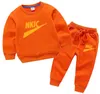 Children Clothing Toddler Brand LOGO Sets Autumn Sports Suit Fashion Boys Girls Hooded Sweatshirts Pants Outfit Suit Kids Tracksuit For 2Pcs/Set