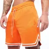 shorts de malha laranja