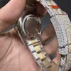 Últimos relógios 2024 diamante masculino gelo swarovski relógio definido moldura bir-dold números de árabe números de baguete full straette 2824 relógio de movimento automático