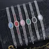 2024 Hot Selling Watch Chain Square Full Diamond Women's Fashion Casual Starry Sky Face