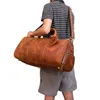 Duffel Bags High Fashion Leather Travel Bag For Male Large Capacity Men Duffle Tote 17 Inch Laptop Handbag With Shoe