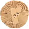 Kitchen Storage Kraft Paper Cutlery Set Tableware Pocket Banquet Holder Fork Cover Covers Disposable Bags Festival Silverware