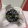 2 Color Mens Automatic With Box Watch Real Picture Men 41mm Blue Dial Black 007 Professional 300m Stainless Steel Bracelet Mechanical Sport Watches Wristwatches