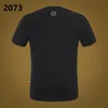 PP Fashion Herren Designer Slim Fit T-Shirt Sommer Strass Kurzarm Rundhals T-Shirt Schädel Print Tops Streetwear Kragen Polos M-xxxL P2073