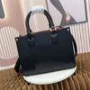 Onthego PM Tote Çanta Tasarımcısı Alışveriş Çantası Şerit Omuz Kayışı Sikke Çantası Bayanlar Çanta Moda Omuz Torbası Deri Tuval Lüks Crossbody Bag Mini 2023