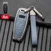 Tecla anéis Novo liga+couro de couro capa de estojo para Audi A6 C8 A7 A8 Q8 2018 2019 Acessórios para interiores de carro Chavesquechain J230413