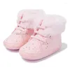 First Walkers Winter Baby Fluff Keep Warm Borns Flash Boy Boots Infant Crib Shoes