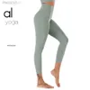 Les nouveaux pantalons de yoga sans embarras du créateur Aloo à manches longues sont doux pour la peau et Nude Fitness, taille haute, serrés, pantalons de levage de fesses pêche