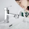 Robinets de lavabo de salle de bain 2 modes d'effluents Robinet universel rotatif à 720 ° Filtre anti-éclaboussures Bubbler Pommeau de douche en laiton