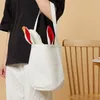 Party Gift Sublimation Blank Easter Bunny Basket Bags With Handle Carrying Gifts and Eggs Hunting Candy Bag Halloween Storage Rabbit Handbag Toys Bucket Tote e0419