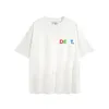 Gall Tee Depts t Shirts Mens Designer Women T-shirt Short Sleeves Rainbow Letter Printed Fashion Leisure Cottons Casual Clothing Size S-xl VWV6
