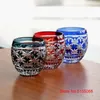 텀블러 일본에도 키리코 컬러 크리스탈의 유리 산 컵 컵 손 조각 밝은 별 작은 와인 잔 보드카 스피릿 주류 텀블러 230413
