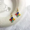 Orecchini pendenti Goccia creativa per donne Ragazze Moda Puzzle colorato Puzzle geometrico Brincos Boucle Gioielli per l'orecchio Regali