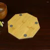 Table Mats Resistent Placemat Beech Coasters Octagon Shape Solid Wood Cup Mat Home Bar Tool F20233711