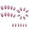 Fałszywe paznokcie fioletowe dysze, łatwe do nakładania Wyjmowanie na paznokcie paznokci DIY w domu