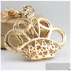 Creative Crown Key Ring With Shining Diamond Metal Chain Handbag Fashion Accessories Car Pendant Nice Gift Mticolor Drop Delivery Dhn7Q