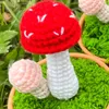 Fleurs décoratives Crochet Champignon Fleur En Pot Plantes Artificielles Bonsaï Tricoté À La Main Drôle Cadeaux Pour Chambre Maison Table Bureau Bureau