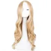 Wigs Cosplay Wig Fei-Show Synthetic Long Curly Middle Part Line Blonde Women Hair Costume Carnival Halloween Party Salon Hairpiece 230413