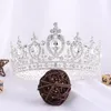 Hair Clips Baroque Vintage Bridal Crown European Round Full Circle Rhinestone Heart Ornament Wedding Dress Accessories Batch