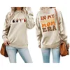 Women's Hoodies In My Chicken Mom Era Fall Women Long Sleeve Casual Fun Reversible Print Creative Sweatshirt Pullover