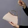 Evening Bags Vintage Pure Deep Blue Handle Handbags For Women Wedding Banquet Clutches Metal Chain Shoulder Prom Party