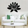 Wall Stickers 2sets Acrylic Mirror Sticker DIY 3D Exquisite Lotus Flower Removable Paper Decal Art Ornaments For Home Decor