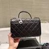 Bolsa de grife feminina bolsa tote luxo caviar bolsas de massagem de um ombro bolsa clássica bolsa caviar couro crossbody bolsa corrente alça arco xadrez xadrez