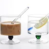 Tumblers French Vintage Glass Color Ball Geometry Tall Heat Motent Housuence Juice Coffee Milk Cup 230413