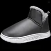 Boots For Men 2023 Winter Warm Short Plush Platform Man Comfort Cotton Waterproof Flat With Snow Male Ankle Large Size