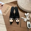 مصمم عالي الكعب اللباس أحذية الروك أزياء فاخرة سيدة Lady Luxury Stiletto Peep Toe مدببة أصابع القدم الكعب المتسكع