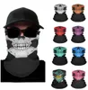 Fashion Skull Skeleleton Mask Halloween Sconef Outdoor Bicycle Multi Function Warker Ghost Half Face Cosplay Chic Motorcycle Scraf i0413