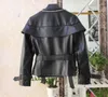 Couro feminino 2023 chegada jaqueta genuína feminina pele de carneiro real motocicleta motociclista senhoras outono inverno casaco plus size