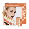 Blush Imagic 6 Colors Highlighter Blusher Makeup Palette Professional Brighten Face Powder Highgloss Longlasting Rose Golden Shimmer 231113