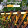 Lâmpada de parede 1pcs Luzes de deck solar de etapa LED externa com 2 modos de iluminação Cerca à prova d'água decorativa para pátio