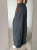 Pantalon femme gris Vintage Cargo Baggy pantalon de survêtement décontracté femme Streetwear mince sportif basique Joggers Harajuku poches coréennes