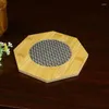 Table Mats Resistent Placemat Beech Coasters Octagon Shape Solid Wood Cup Mat Home Bar Tool F20233711