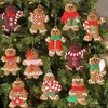 Christmas Decorations Year Supplies Decoration Christmas Tree Gingerbread Man Hanging Ornament Set 6-12pcs Children's Gifts Living Room Party 231109