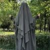 Vêtements ethniques Khimar Deux Couche Jazz Crêpe Double Couches Haute Qualité Musulman Modeste Mode Prière Long Hijab En Gros Islamique 230412