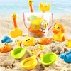 Песчаная игра на воде Fun Summer Beach Toys for Kids Bucket Set с милым набором для животных модели на открытом воздухе Garden Gless Kids Gifts 230412