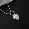 Pendant Necklaces Simple Style Heart Necklace Silver Color 18 Inch Fashion Jewelry Charm Love