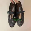 Aliai buty baletowe płaskie buty designerskie sukienki okrągłe głowa skórzana skórzana klamra buty płaskie buty Mary Jane Dance Buty EUR 35-40 EUR