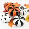 Decorative Flowers Fake Pumpkins Mini For Halloween Set Of 6 Foam Pumpkin Decor Thanksgiving Fall Harvest