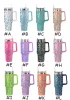 Stainless Steel 40oz Holographic Print Leopard Travel Tumblers With Lids and Straws Insulated Cups By Sea A0103