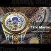 腕時計メンの自動監視メカニカルスケルトンメンズウォッチトップブランドの豪華な刻まれたヴィンテージムーンフェーズスチール230412