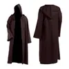 Męskie Trench Coats Darth Vader Cosplay Ubrania Terry Jedi Czarna szata Knight Cloak Costum