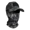 Visors Summer Camouflage Baseball Cap z pełną maską Scaf Rower Cover Cover Tacing Tactical Military Hat