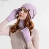 Cappelli Sciarpe Set da donna e da uomo lavorato a maglia cappello di lana invernale caldo cappello con bavaglino Gs vestito a tre pezzi peluche protezione per le orecchie sciarpa per la testa Gs Beanie HatL231113