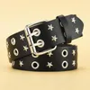 Belts Classical Punk Spike Belt Y2k Men's Leather Fashion Double Row Rivet For Men And Women Studded Waistband Female